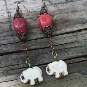 Elephant Drop Earrings